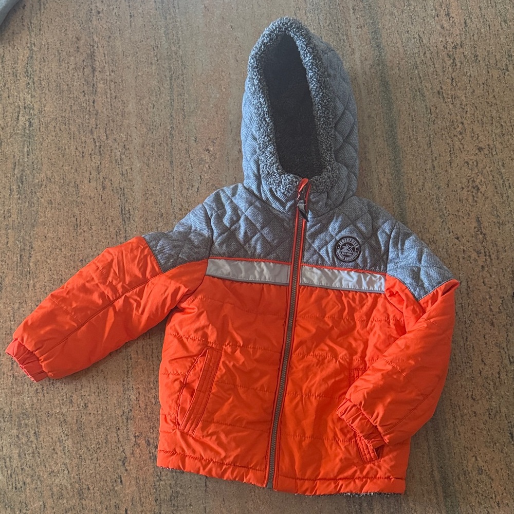 Kids 6 | Orange and Gray ZeroXposur Hooded Jacket